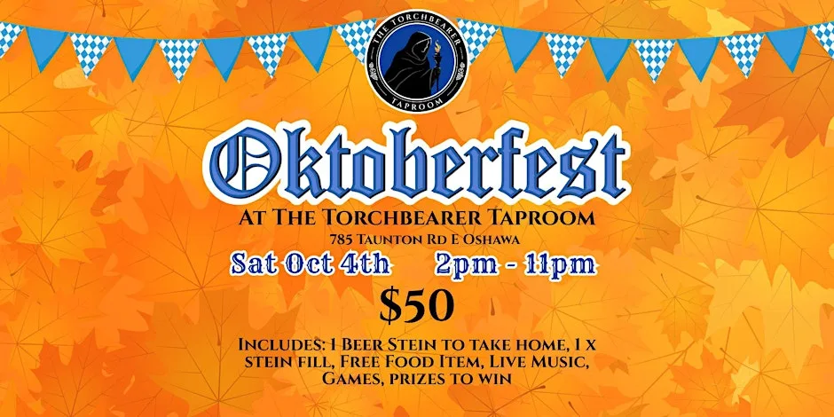 Oshawa Oktoberfest at The Torchbearer Taproom Logo